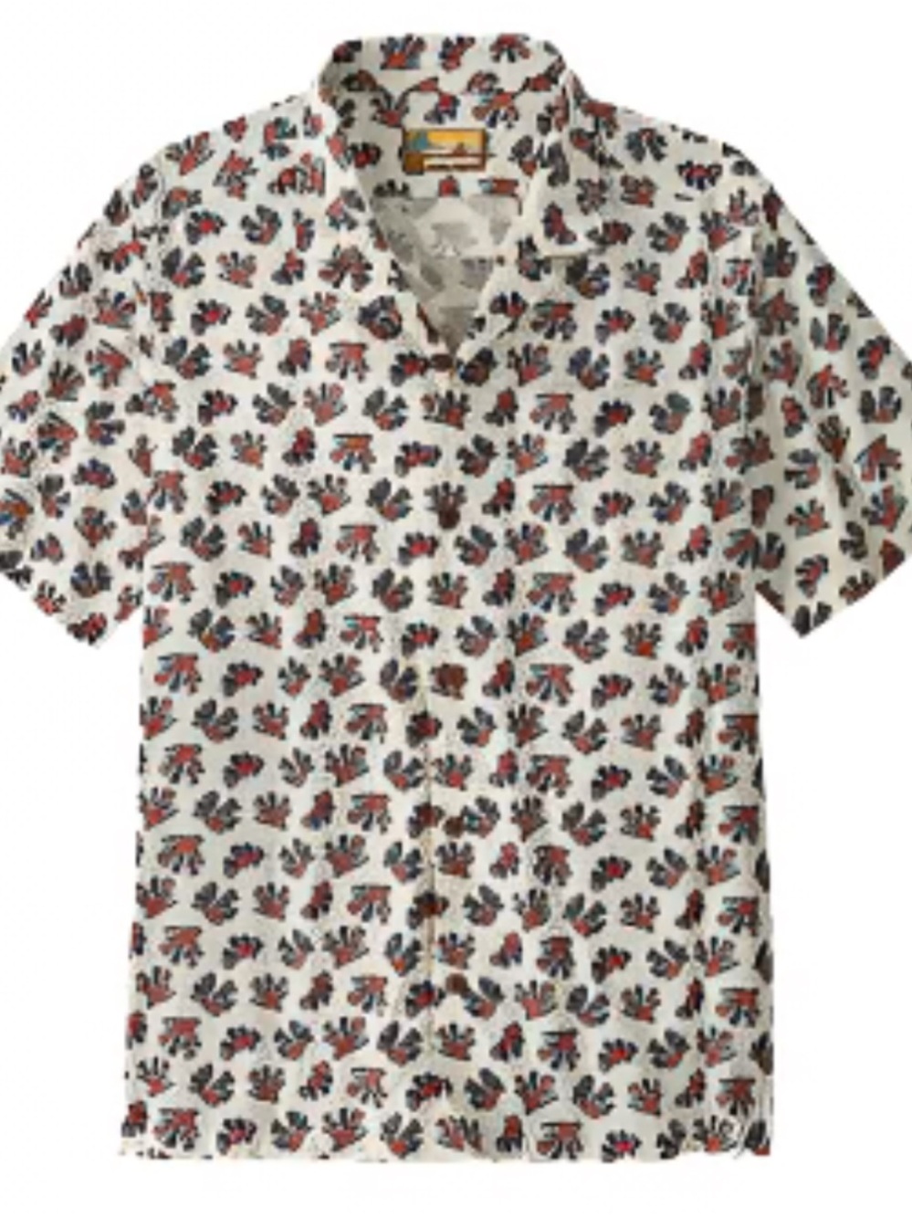 Patagonia Men's Tidal Threads Camp Shirt  Short Sleeve Coral Organic Cotton